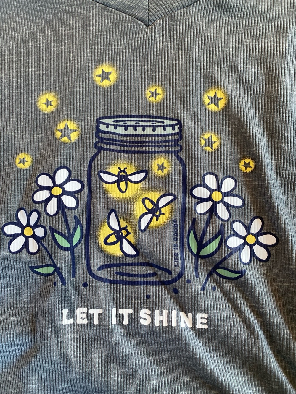 2- Life Is Good Sleep Shirts Night Shirt/Nightgown Gray Yellow Size Small NWOT - Picture 8 of 9